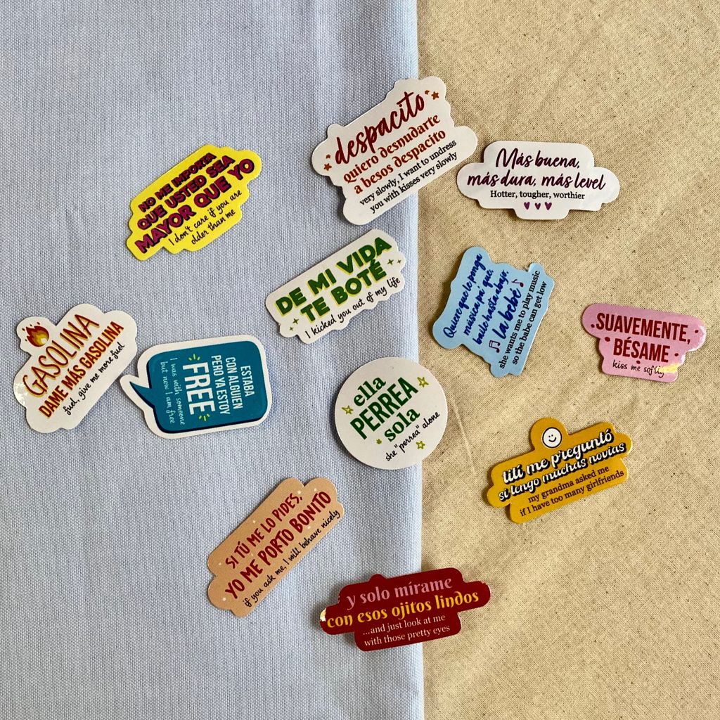Stickers que contienen reguetoneras.