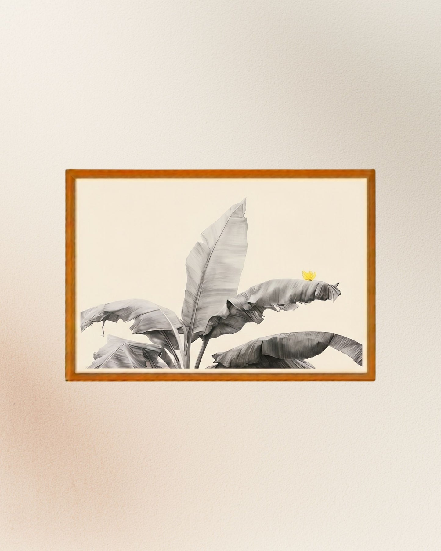Poster: Plátano y Mariposa Amarilla