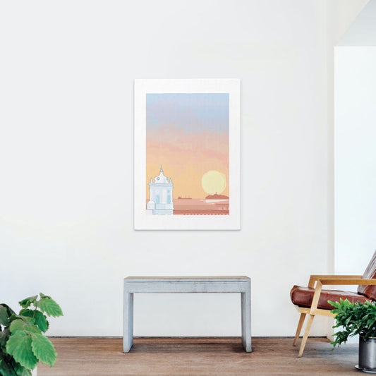 Poster del atardecer samario desde la catedral de Santa Marta.