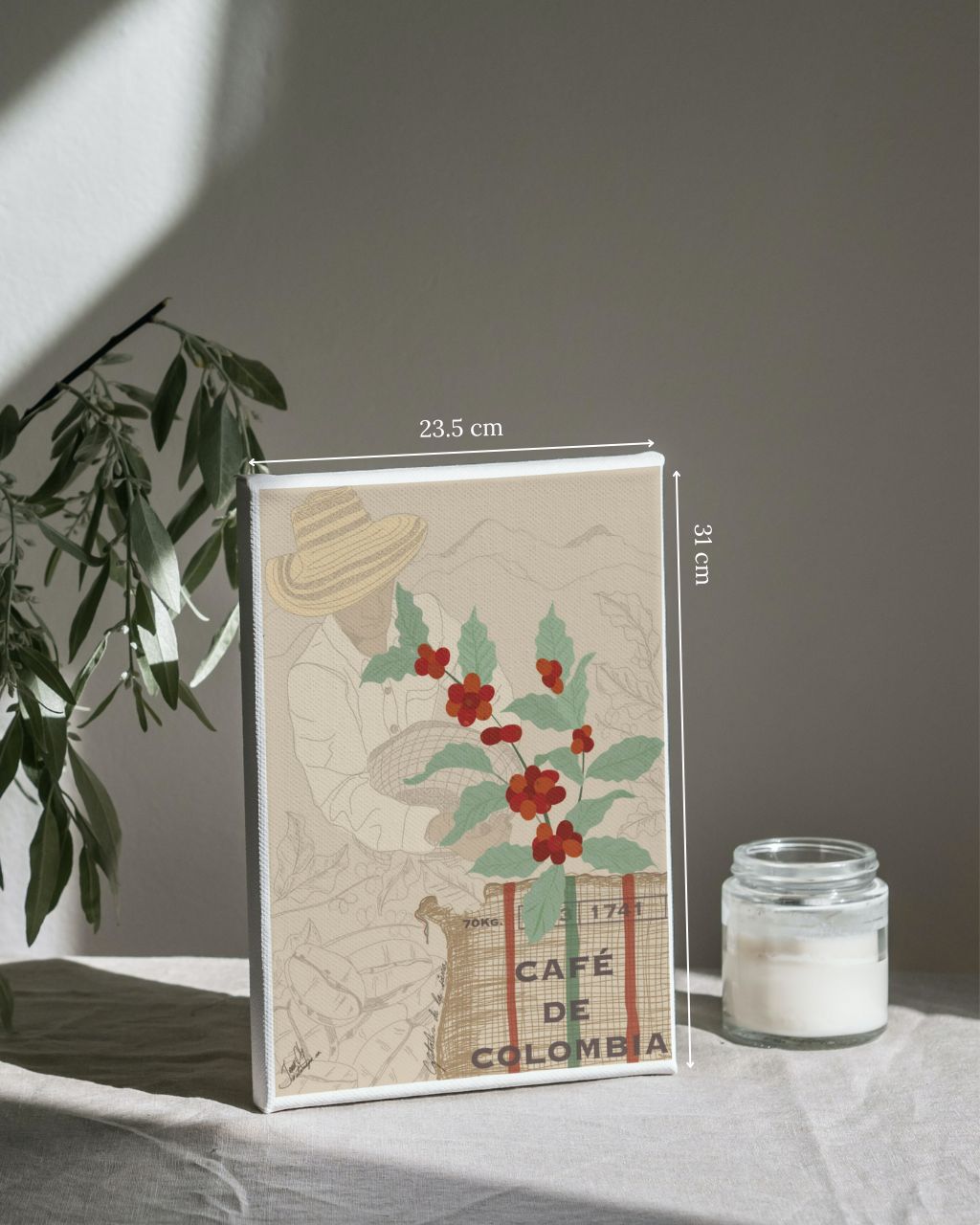 Mini poster Cafetales de la sierra en retablo.