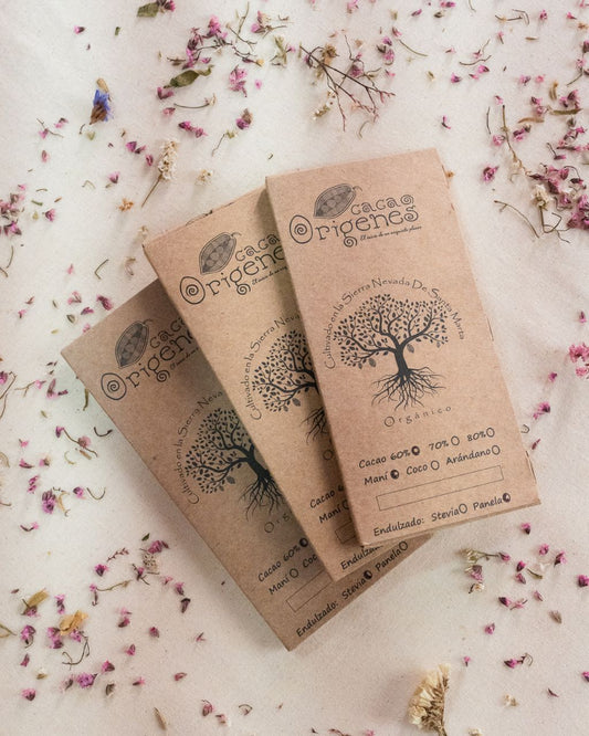 Barras de cacao de la Sierra Nevada de Santa Marta de 60% de concentración.