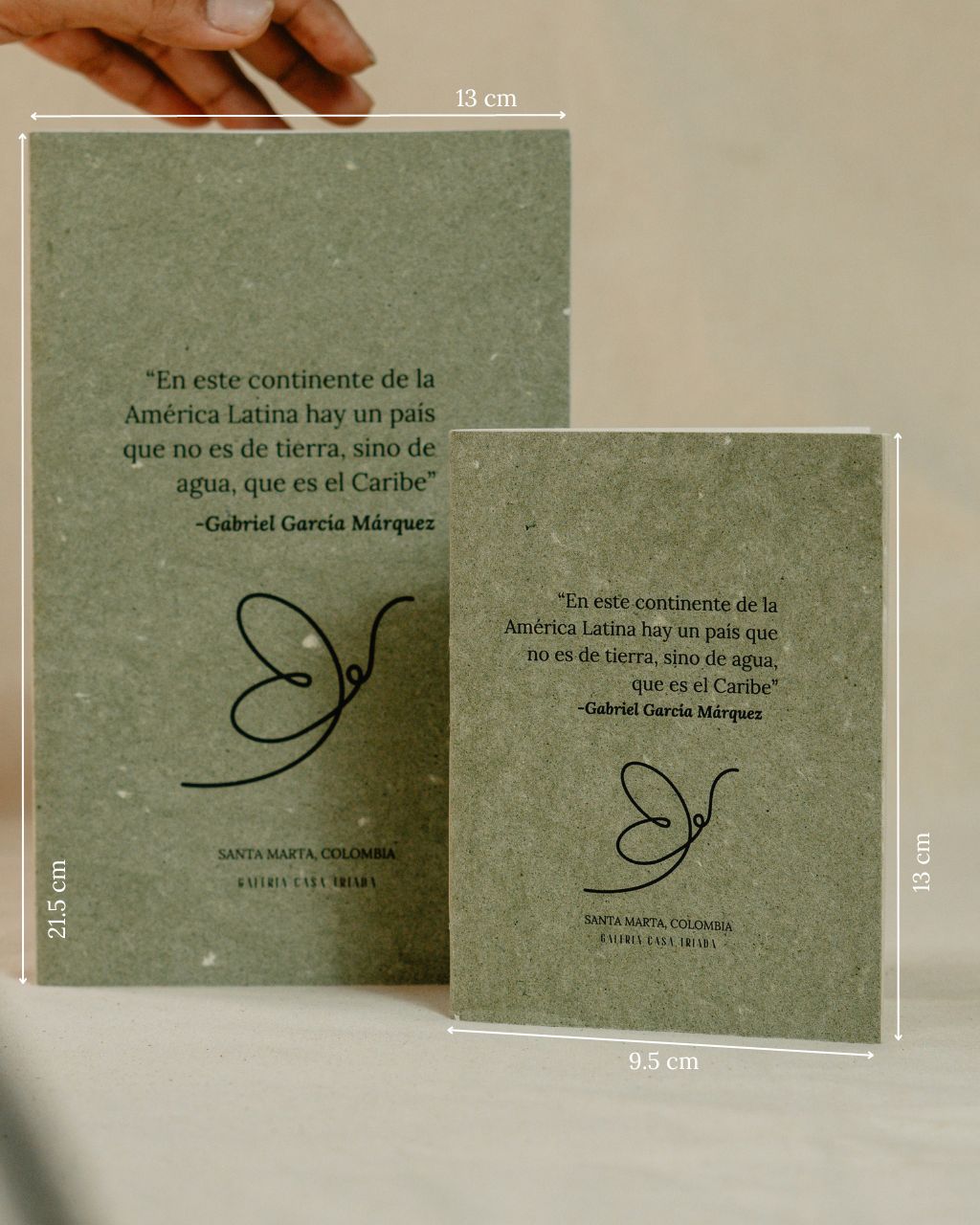 Cuaderno Ecológico con una frase célebre del escritor Gabriel García Márquez.