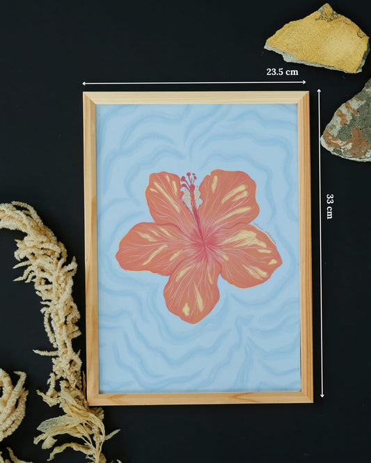 Poster enmarcado artesanalmente.