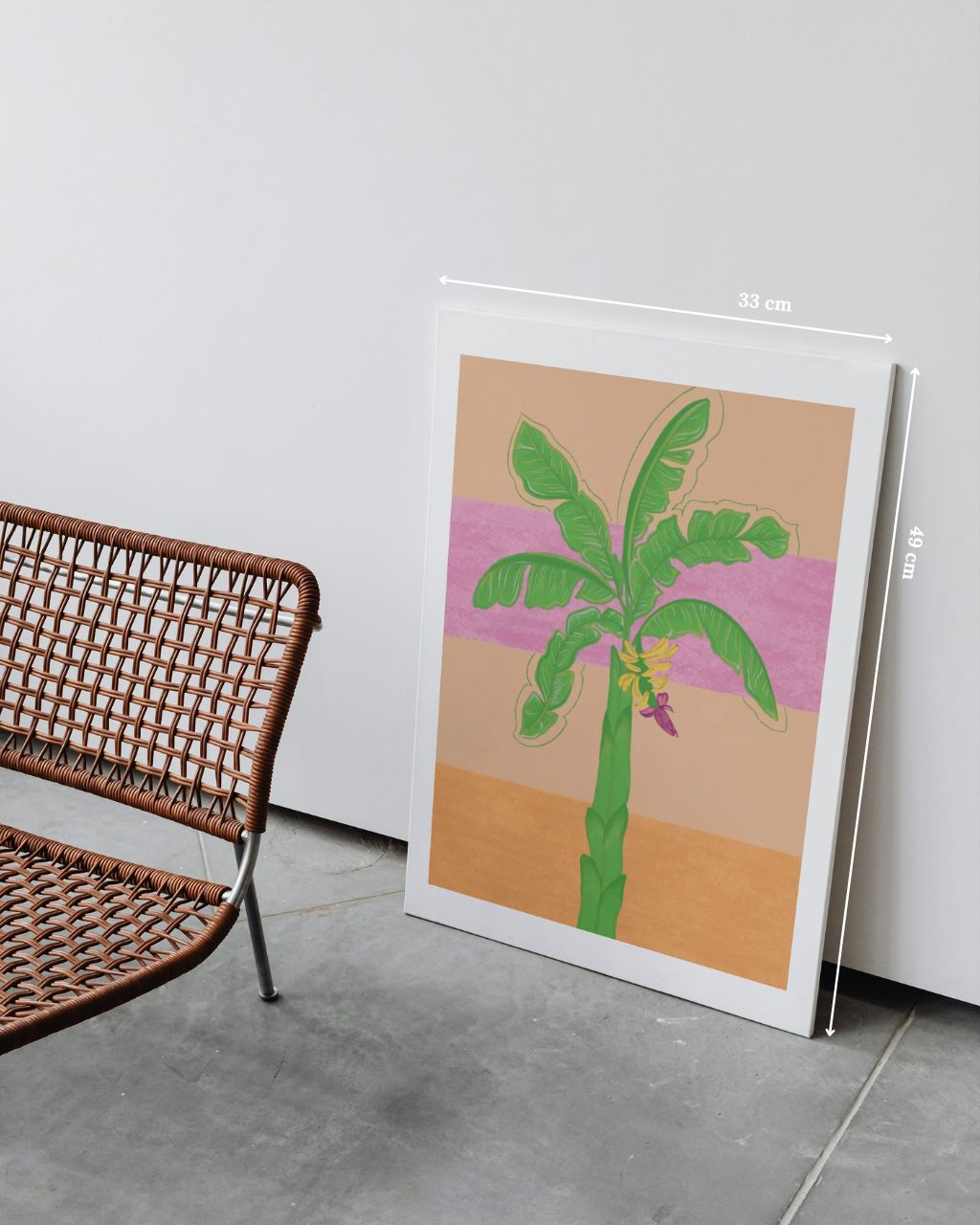 Poster Raíces Caribe enmarcada artesanalmente en retablo.