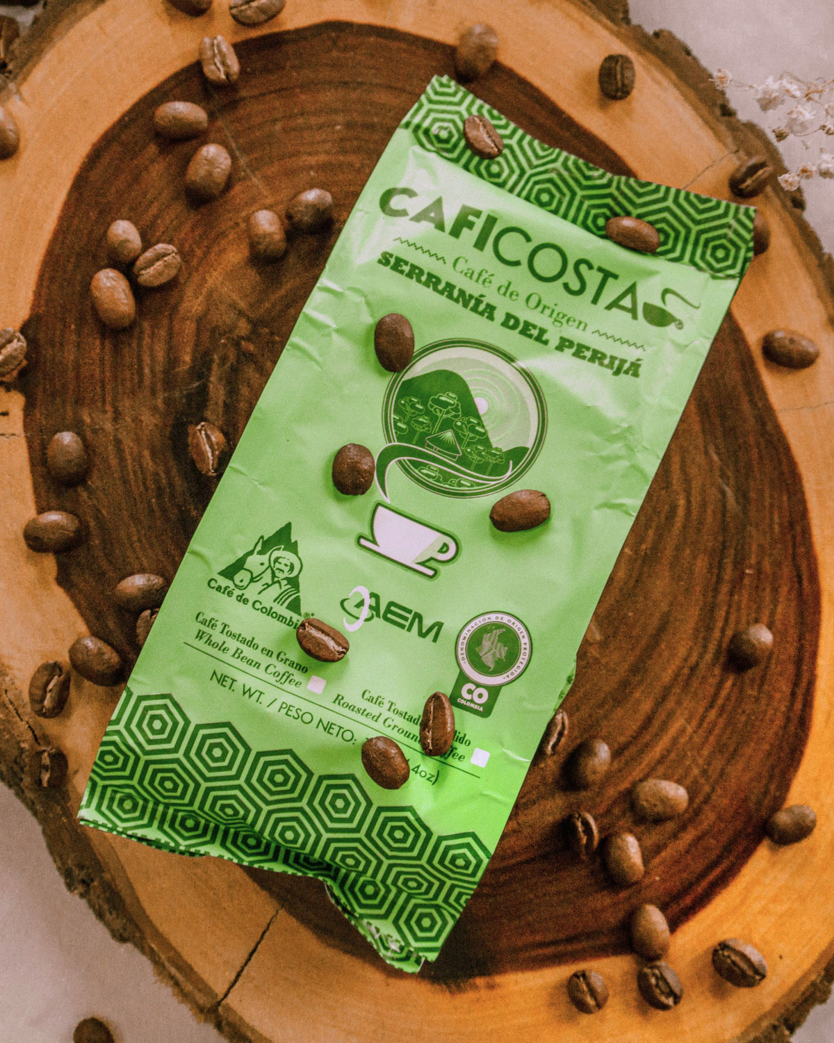 Café Caficosta de la Serranía del Perijá, en presentación de 125 g.