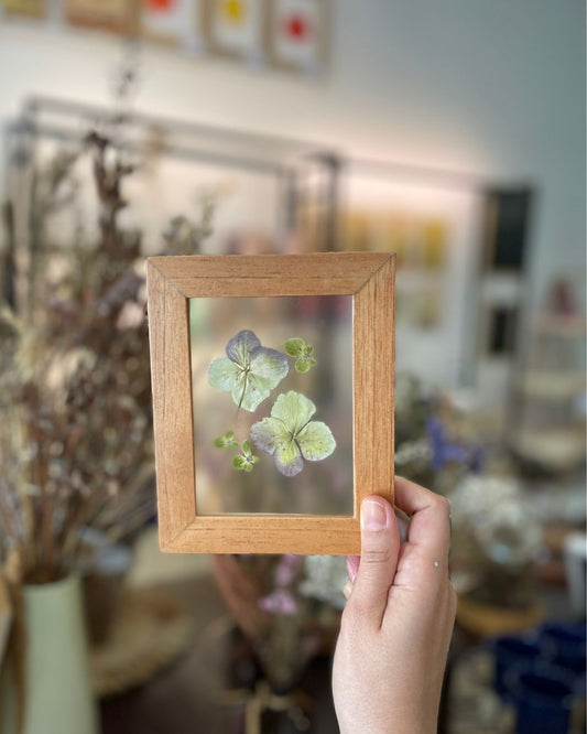 Cuadro de flores entre vidrios Alegría de Otoño.