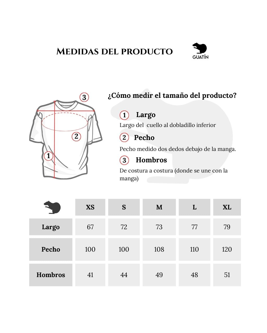 Guía de tallas.