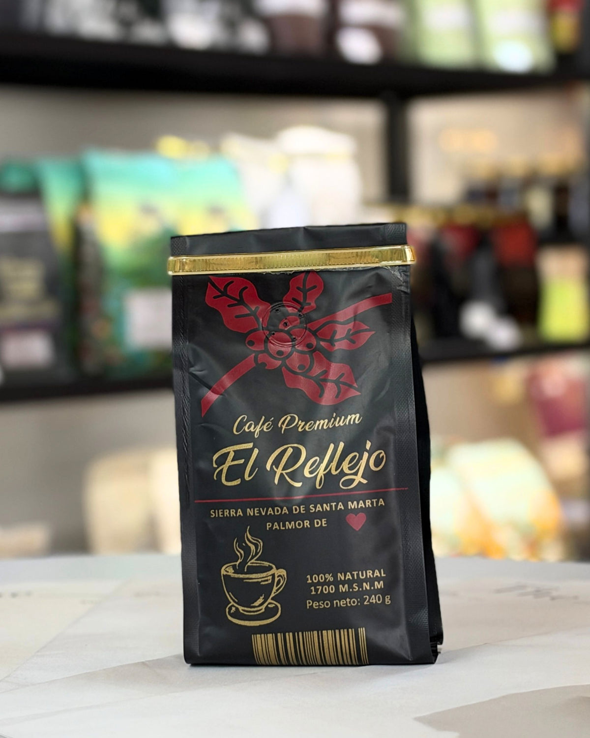 Café Premium El Reflejo de la Sierra Nevada de Santa Marta, Palmor, 240 g