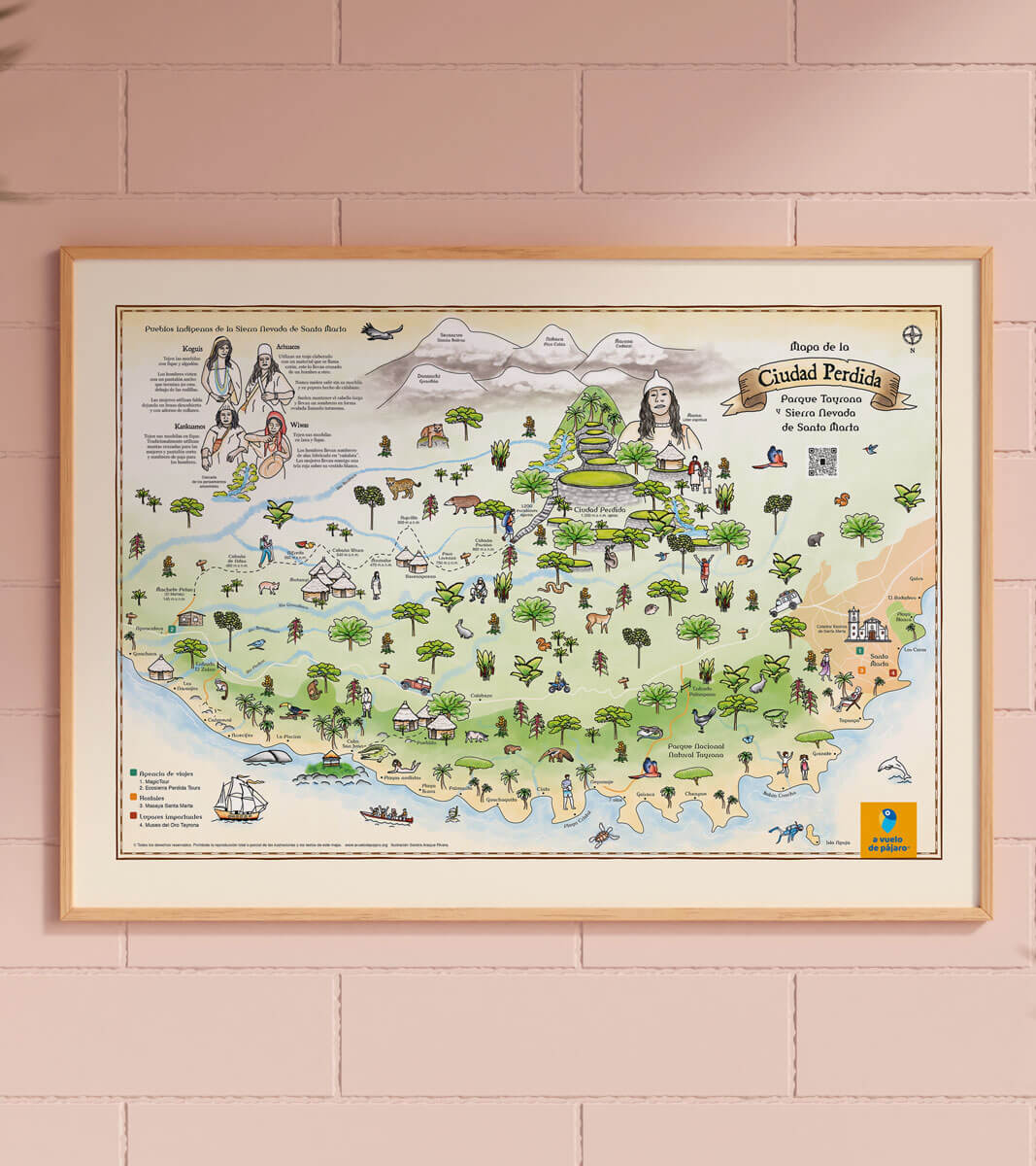 Mapa ilustrado Ciudad Perdida