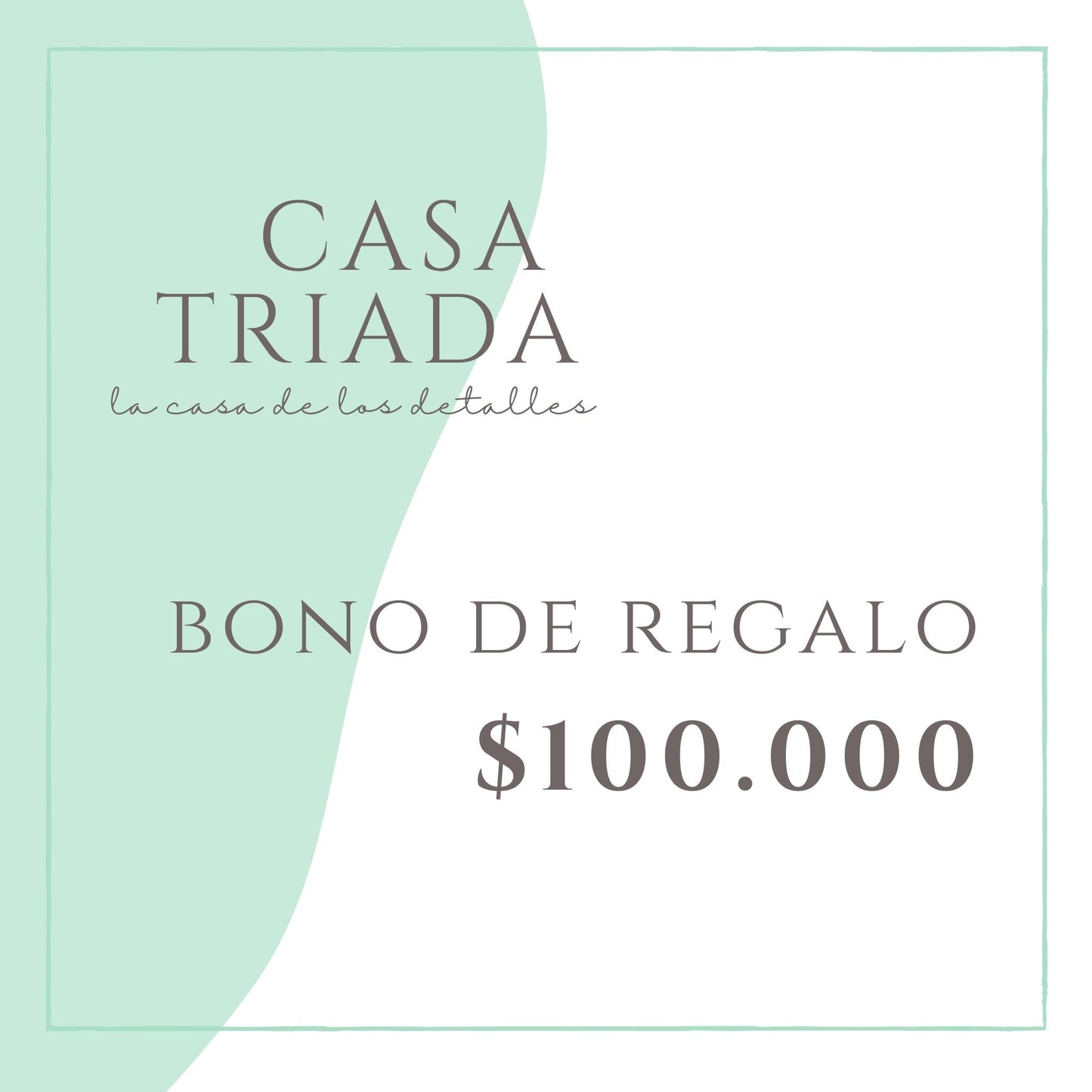 Bono de regalo de cien mil en boutique de regalos artesanales, auténticos y sostenibles