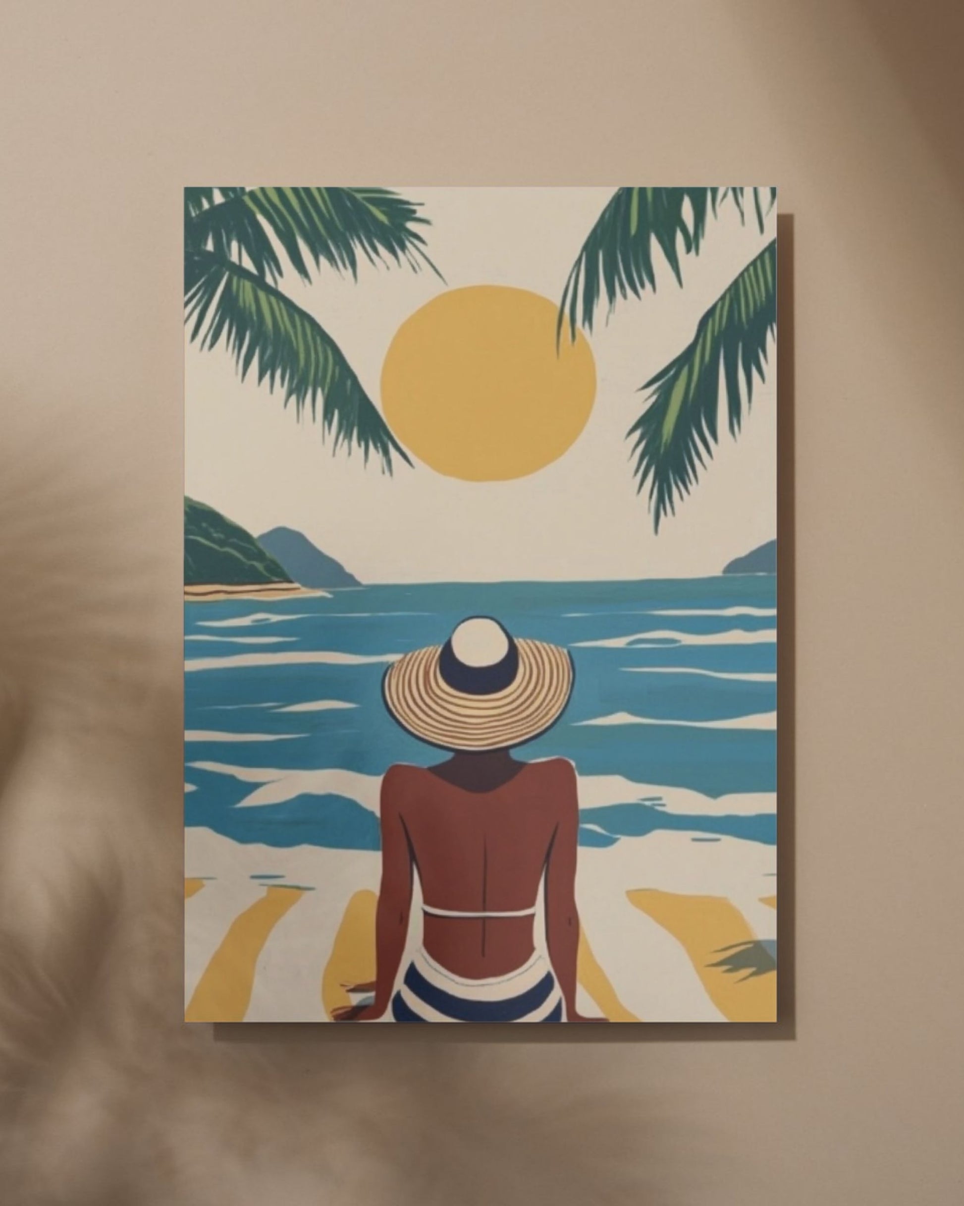 Poster Atardecer en el Mar, versión individual.