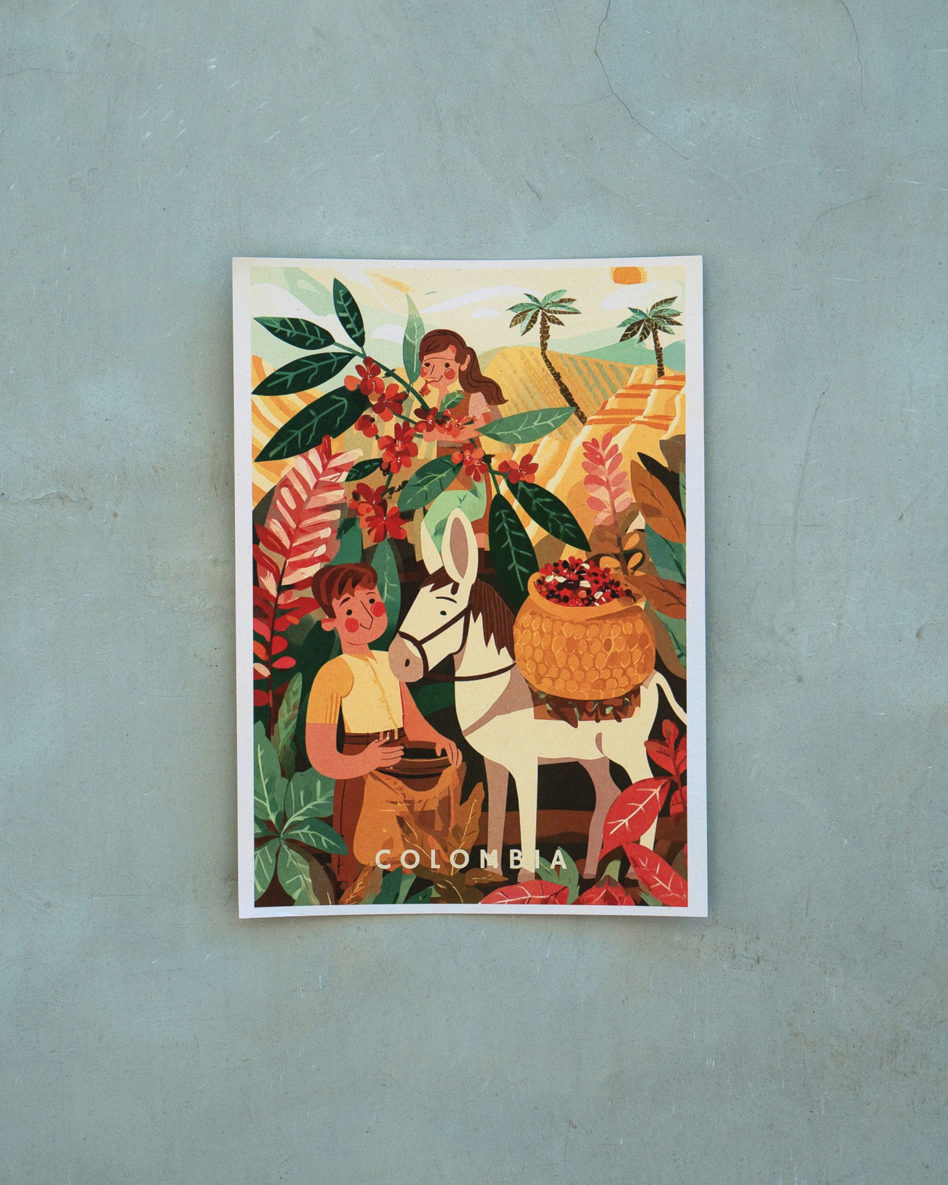 Poster Cafetales de Colombia, versión individual.