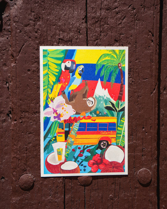 Poster Colombia Tropical, versión individual.