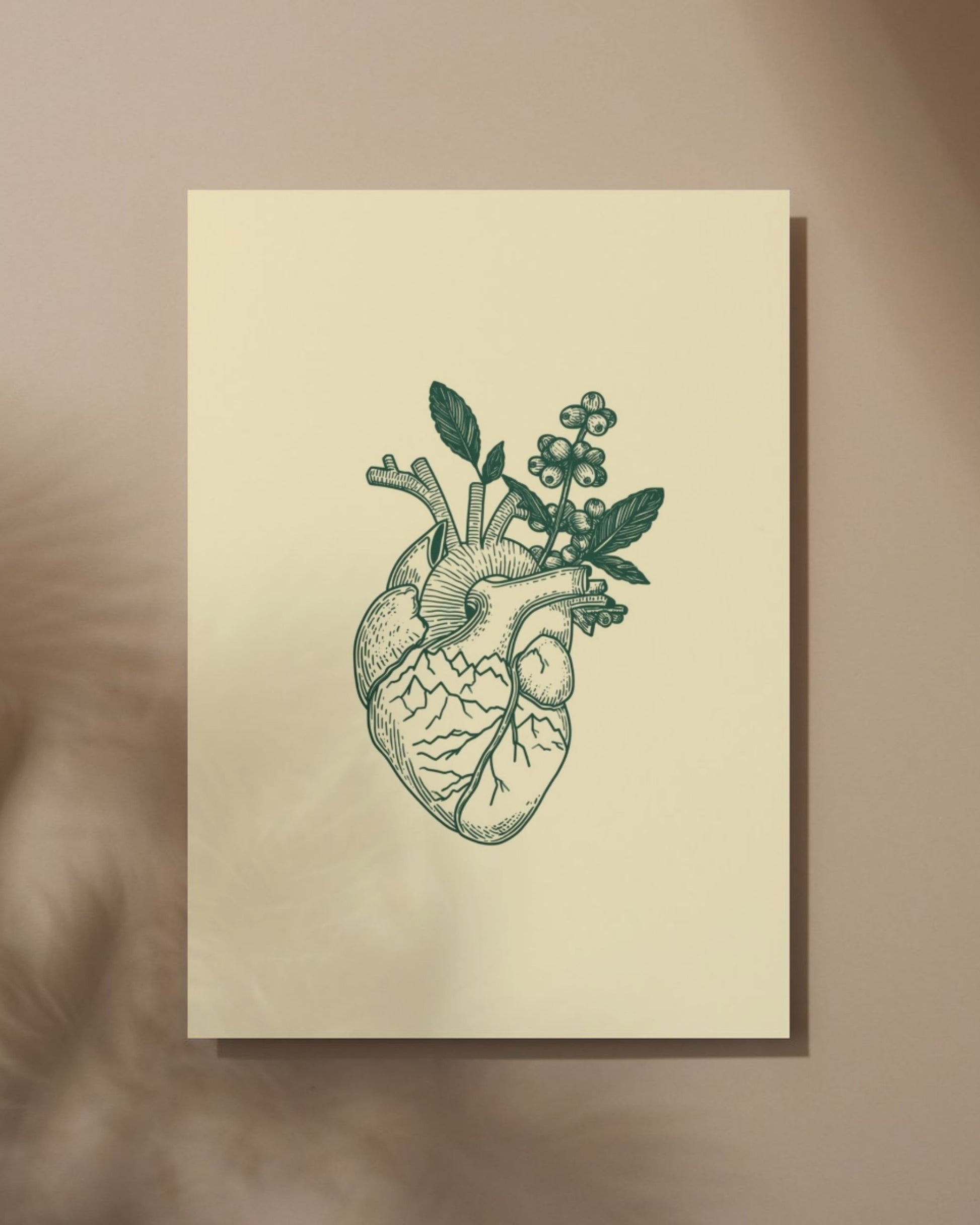 Poster Corazón de Café, versión individual.