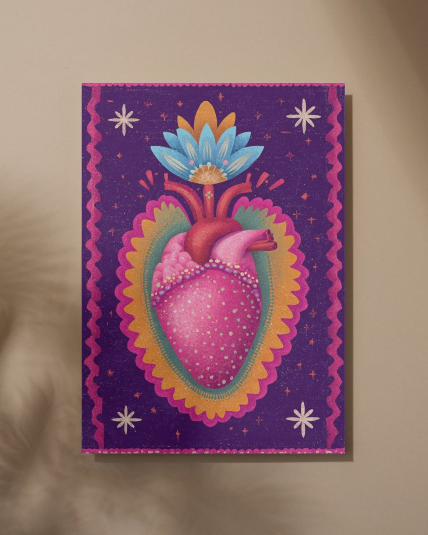 Poster Corazón en Flor, versión individual.