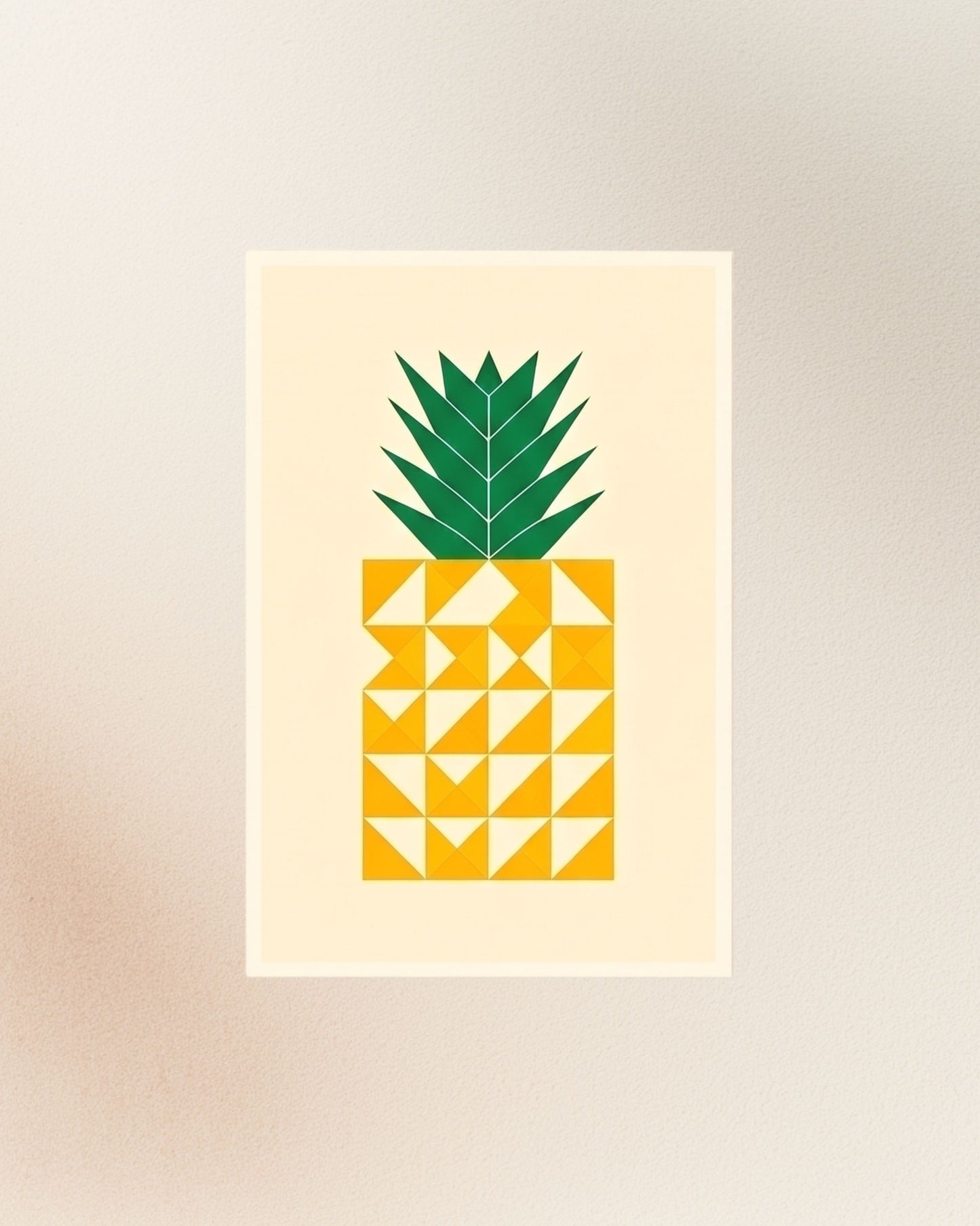 Poster Piña Geométrica, versión individual.