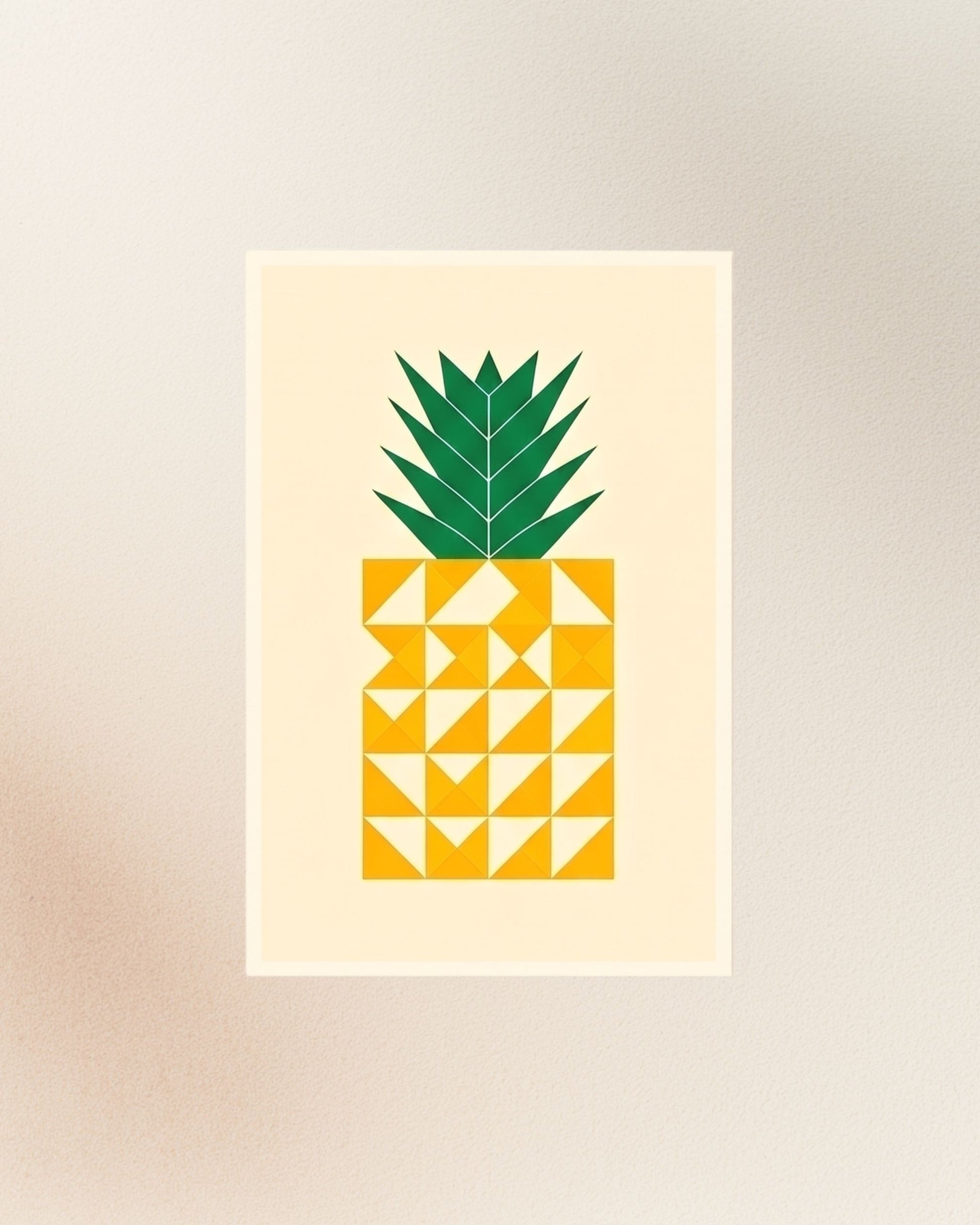 Poster Piña Geométrica, versión individual.