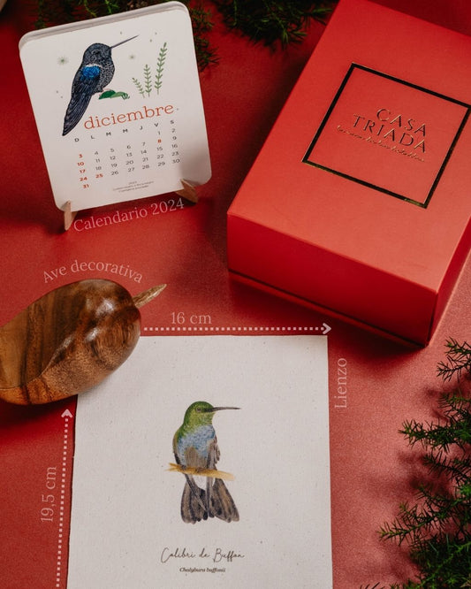 Kit Fauna Sagrada, un obsequio especial para la navidad en empaques de regalo. Incluye productos colombianos, hechos a mano y de comercio justo.