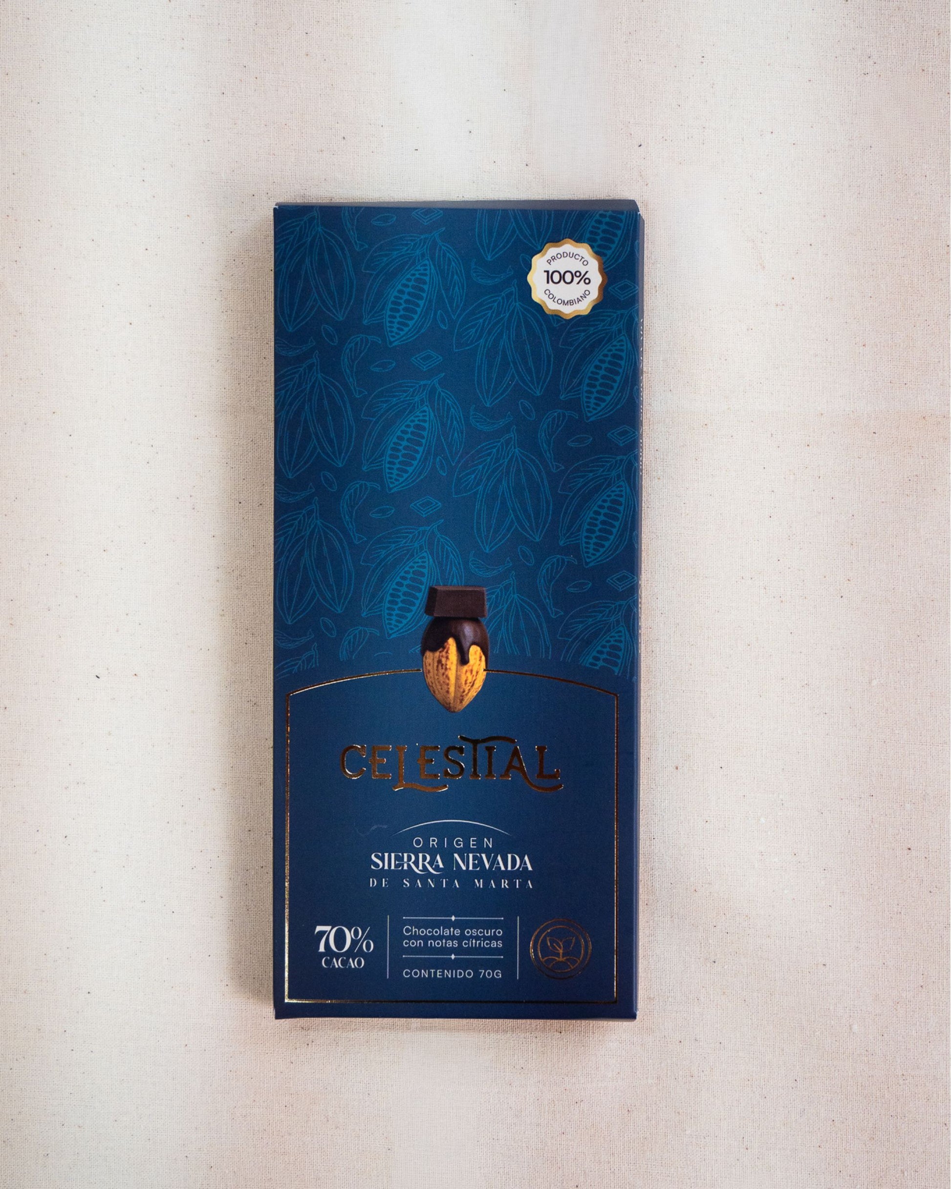 Barra de chocolate Celestial 70% cacao