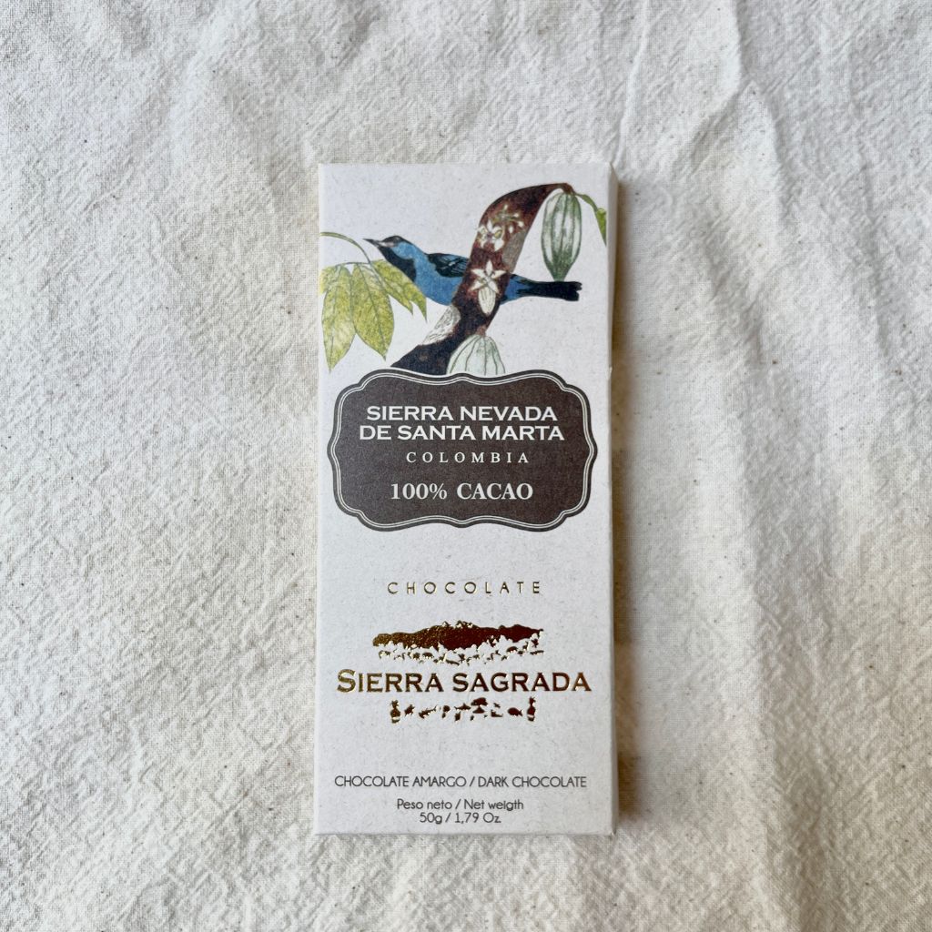 Chocolate de la Sierra Nevada de Santa Marta, vegano, de 100% de cacao.