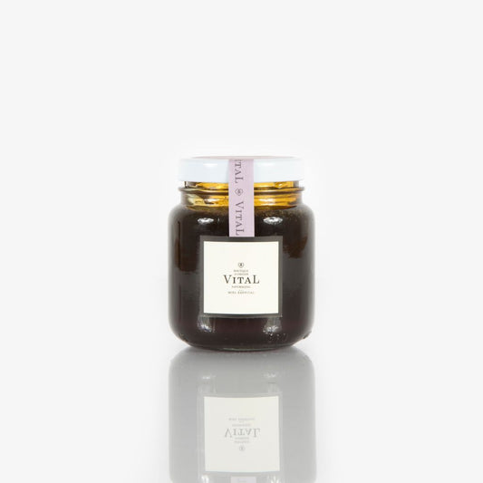 Miel especial de abejas 100% pura de 150 gr con sabor similar al maple y la melocha.